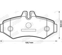 Pastillas de freno 571950J JURID para MERCEDES-BENZ VW PUCH