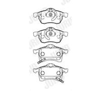 Pastillas de freno 571975J JURID para OPEL ASTRA G Hatchback ASTRA G Coupé