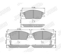 Pastillas de freno 572268J JURID para HONDA HYUNDAI