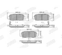 Pastillas de freno 572501J JURID para NISSAN INFINITI SUZUKI