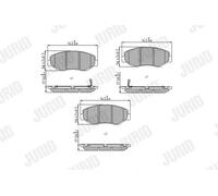 Pastillas de freno 572504J JURID para HONDA CR-V II ACCORD VII ACCORD VII Tourer