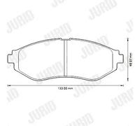 Pastillas de freno 572539J JURID para CHEVROLET DAEWOO