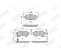 Pastillas de freno 572545J JURID para SUZUKI LIANA Hatchback LIANA
