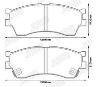 Pastillas de freno 572560J JURID para KIA CLARUS SHUMA I CLARUS Station Wagon
