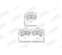 Pastillas de freno 572599J JURID para TOYOTA LEXUS