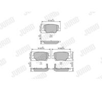 Pastillas de freno 572623J JURID para TOYOTA VERSO VERSO VAN