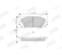 Pastillas de freno 572631J JURID para LEXUS TOYOTA