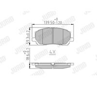 Pastillas de freno 572636J JURID para LEXUS RX