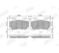 Pastillas de freno 572659J JURID para NISSAN INFINITI