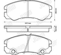 Pastillas de freno 573066J JURID para OPEL FRONTERA B