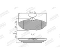 Pastillas de freno 573237J JURID para LINCOLN CHRYSLER JAGUAR DODGE DAIMLER