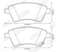 Pastillas de freno 573288J JURID para SUZUKI FIAT
