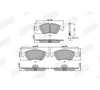 Pastillas de freno 573291J JURID para MERCEDES-BENZ CLS SLK CLASE C CLASE E SLC