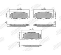 Pastillas de freno 573326J JURID para SAAB OPEL