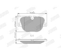 Pastillas de freno 573342J JURID para LAND ROVER RANGE ROVER III