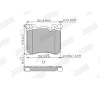 Pastillas de freno 573351J JURID para BMW ROLLS-ROYCE