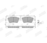 Pastillas de freno 573363J JURID para FORD FIESTA Sedán B-MAX FIESTA VI