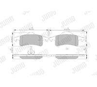 Pastillas de freno 573374J JURID para JEEP CHEROKEE GRAND CHEROKEE II