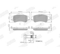 Pastillas de freno 573399J JURID para CITROËN C4 II C4 II Furgoneta/Hatchback