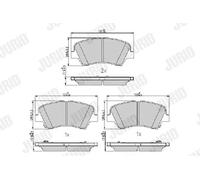 Pastillas de freno 573406J JURID para HYUNDAI KIA