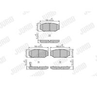Pastillas de freno 573417J JURID para SUZUKI SWIFT IV SWIFT III