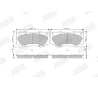 Pastillas de freno 573435J JURID para TOYOTA HILUX VII Pick-up