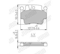 Pastillas de freno 573725J JURID para PORSCHE BOXSTER Spyder 911 CAYMAN BOXSTER