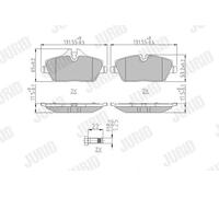 Pastillas de freno 573733J JURID para MINI BMW