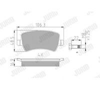 Pastillas de freno 573748J JURID para LAND ROVER FORD VOLVO