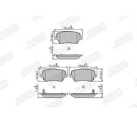 Pastillas de freno 573770J JURID para NISSAN MICRA IV NOTE MICRA V