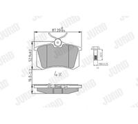 Pastillas de freno 573847J JURID para RENAULT MEGANE CC MEGANE III Grandtour