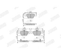 Pastillas de freno 573980J JURID para SUBARU OUTBACK LEGACY VI LEVORG XV