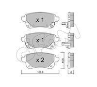 Pastillas de freno 822-1112-1 CIFAM para RENAULT ZOE CAPTUR II