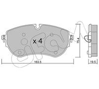 Pastillas de freno 822-1172-0 CIFAM para VW AMAROK AMAROK Caja/Chasis