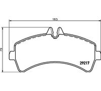 HELLA PAGID 8DB 355 005-541 Juego de pastillas de freno C6027 Espesor 20.8mm Sistema de frenos Bosch preparado para indicador desgaste por ej. MERCEDES-BENZ / VOLKSWAGEN