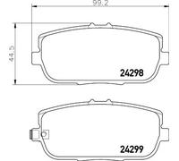 Pastillas de freno 8DB 355 006-781 HELLA para MAZDA FIAT ABARTH