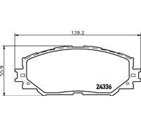 Pastillas de freno 8DB 355 006-861 HELLA para TOYOTA SUBARU LEXUS