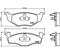 HELLA PAGID 8DB 355 007-891 Juego de pastillas de freno T1094 Espesor 17.2mm Sistema de frenos VW II no preparado para indicador de desgaste por ej. SEAT / SKODA / VOLKSWAGEN