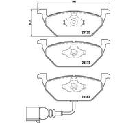 Pastillas de freno 8DB 355 008-551 HELLA para SEAT VW SKODA AUDI