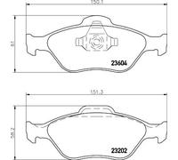 Pastillas de freno 8DB 355 008-901 HELLA para FORD MAZDA