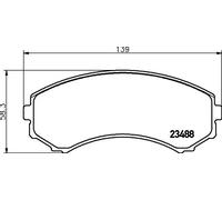 Pastillas de freno 8DB 355 009-461 HELLA para MITSUBISHI MAZDA