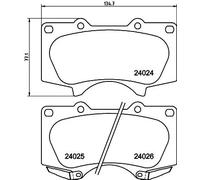 Pastillas de freno 8DB 355 010-491 HELLA para MITSUBISHI TOYOTA