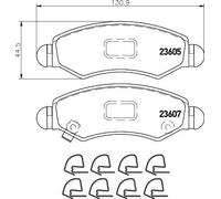 Pastillas de freno 8DB 355 011-691 HELLA para OPEL SUZUKI SUBARU