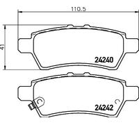 HELLA PAGID 8DB 355 012-081 Juego de pastillas de freno - T1523 - Espesor: 16mm - Sistema de frenos: Tokico - con avisador acústico de desgaste - por ej. NISSAN