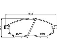 Pastillas de freno 8DB 355 013-141 HELLA PAGID para NISSAN INFINITI RENAULT