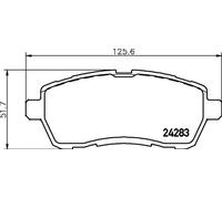 HELLA PAGID 8DB 355 013-211 Juego de pastillas de freno T1687 Espesor 17.6mm Sistema de frenos Lucas no preparado para indicador de desgaste por ej. FORD / TOYOTA