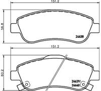 HELLA PAGID 8DB 355 013-611 Juego de pastillas de freno T1731 Espesor 19mm Sistema de frenos Bosch con avisador acústico de desgaste por ej. HONDA