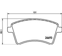 Pastillas de freno 8DB 355 013-961 HELLA para RENAULT MERCEDES-BENZ