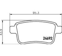 Pastillas de freno 8DB 355 013-971 HELLA para RENAULT KANGOO Express