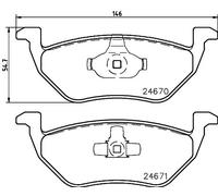 Pastillas de freno 8DB 355 014-951 HELLA para MAZDA FORD FORD USA